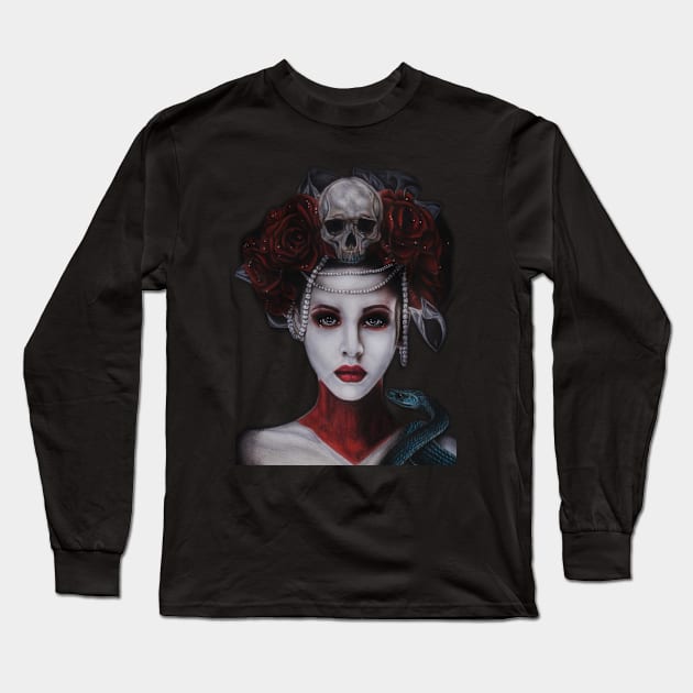 Red Queen Long Sleeve T-Shirt by Prettielilpixie